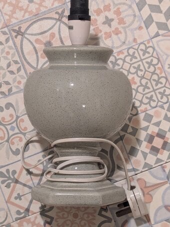 Lamp. Pale green porcelain lamp base