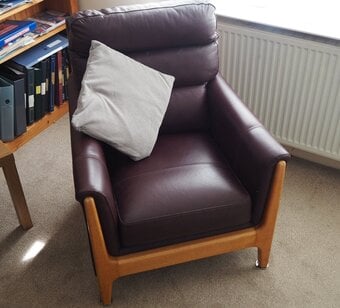 Faux Leather Armchair