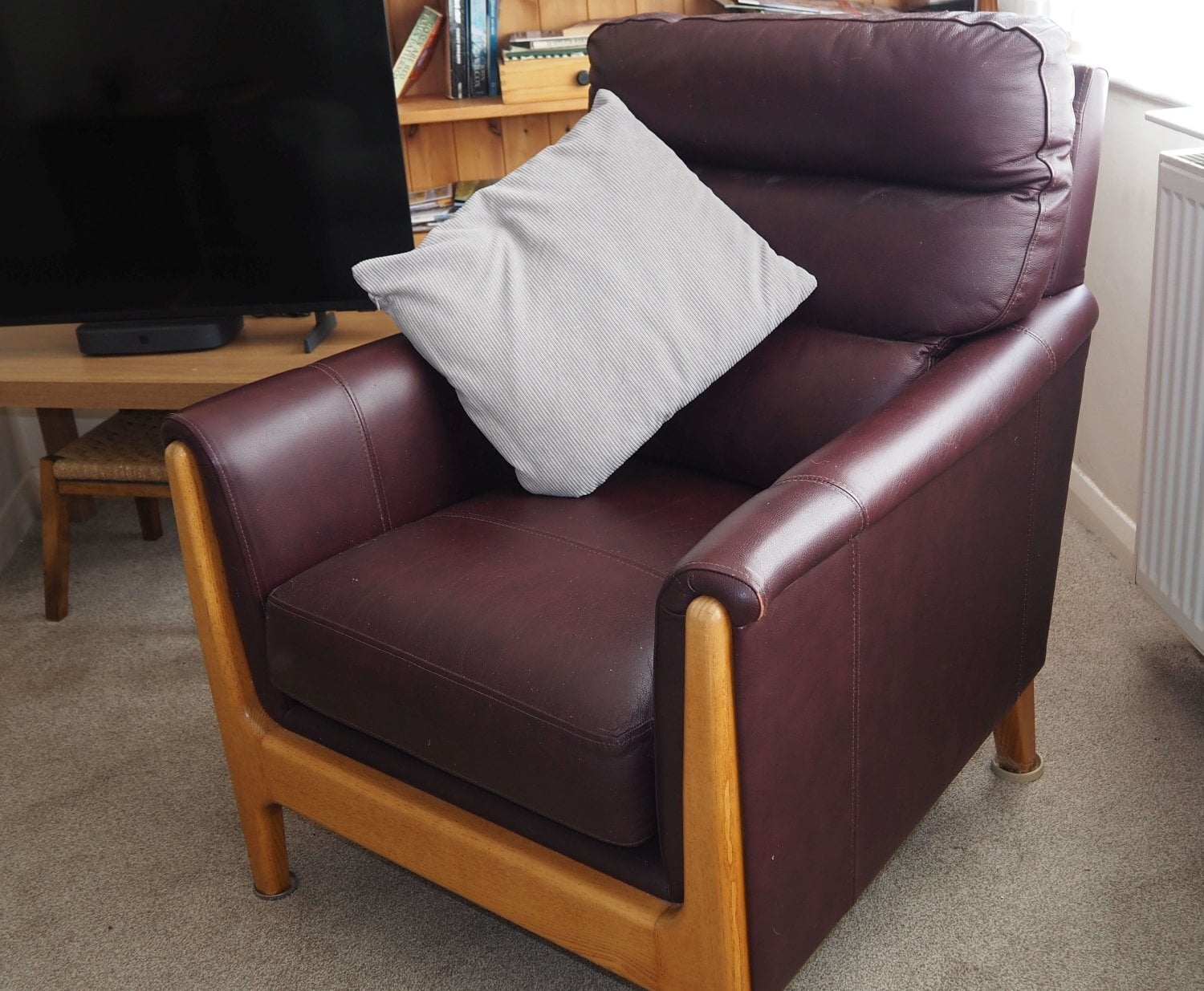 Faux Leather Armchair