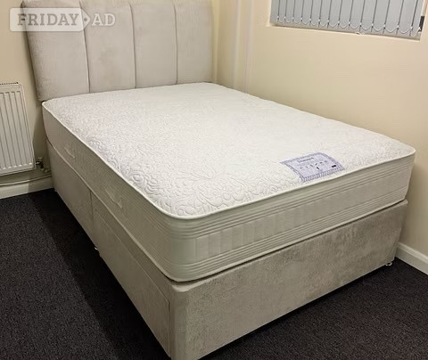 KING DIAMOND 1000 POCKET MATTRESS WITH DIVAN BASE & HEADBOARD 