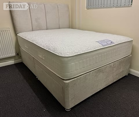 KING DIAMOND 1000 POCKET MATTRESS WITH DIVAN BASE & HEADBOARD  - Furniture in Rotherham