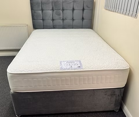 Rotherham KING DIAMOND 1000 POCKET MATTRESS WITH DIVAN BASE & HEADBOARD 