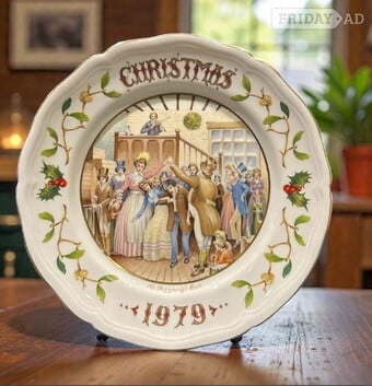 1979 Aynsley Christmas Plate: Mr. Fezziwig's Ball, Dickens Carol