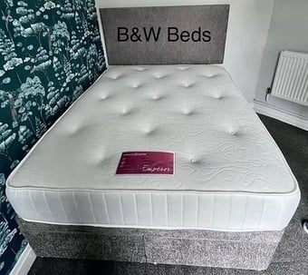 D/V EMPEROR 1000 POCKET MATTRESS WITH 2 DRAWERS BASE & HB - KING