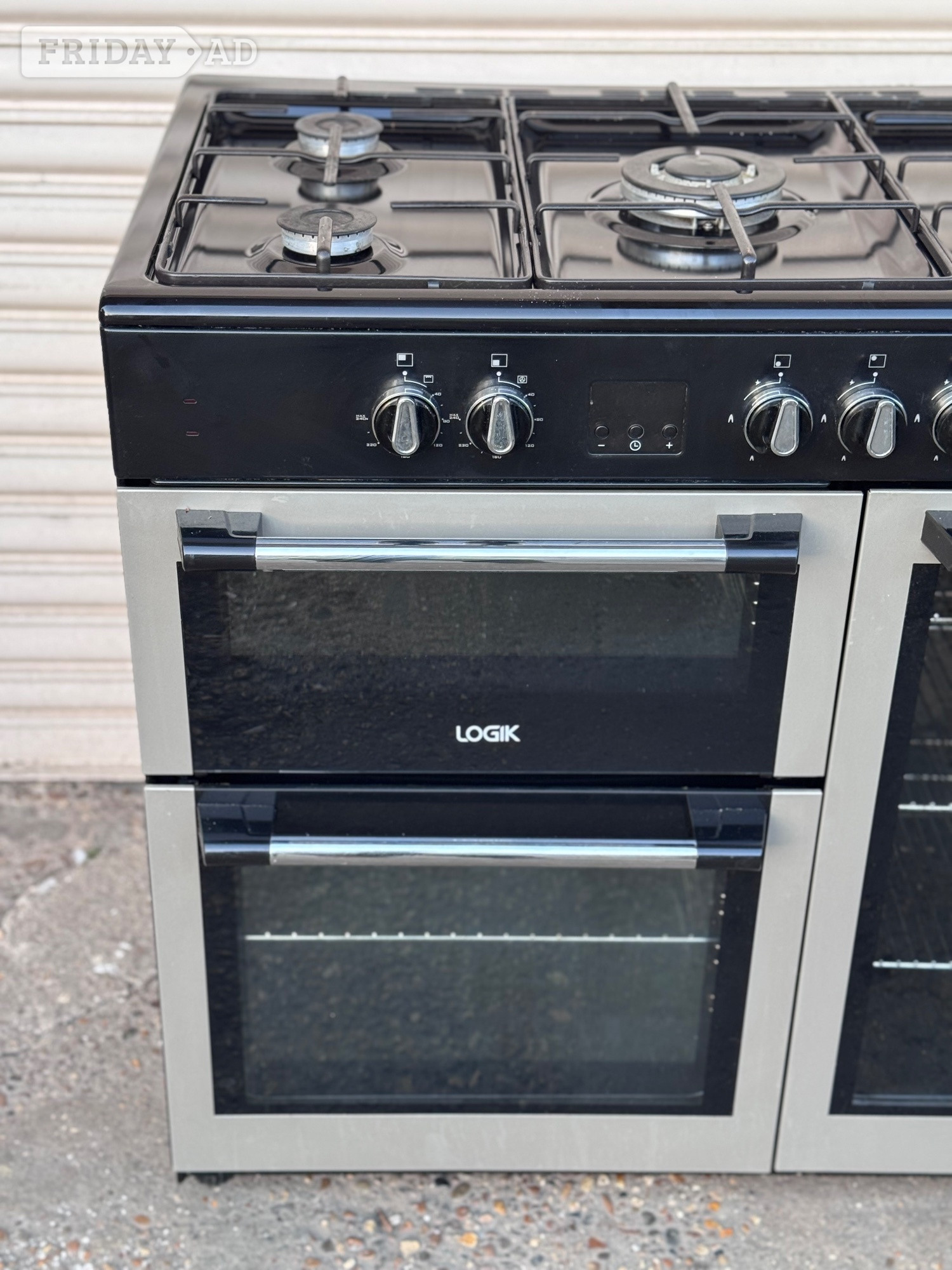 Logik dual fuel gas range cooker 90cm fsd silver 3 months warrant - Home Appliances in Romford