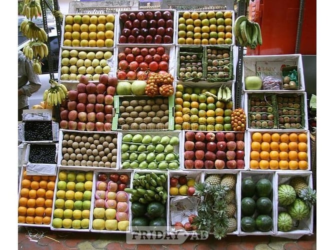 Market stall space in front of shop