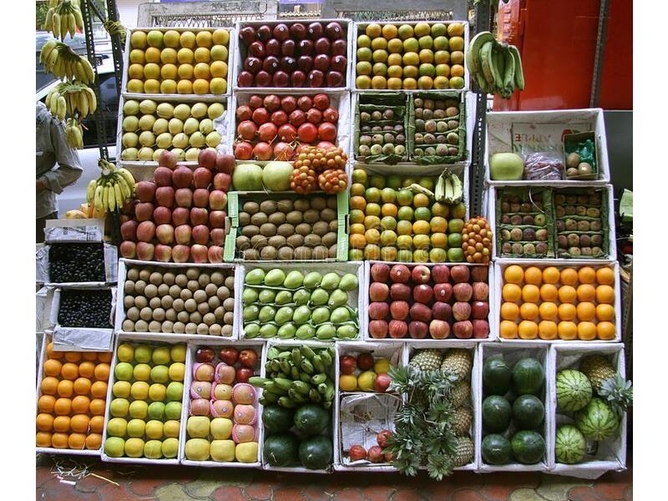 Market stall space in front of shop