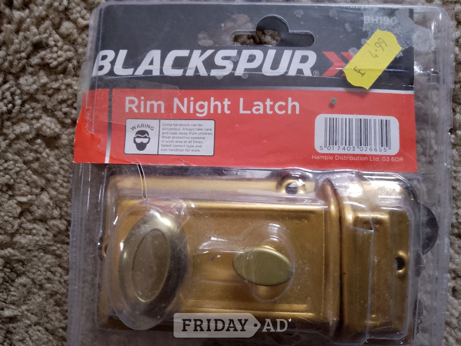 Blackspur Cylinder Night Latch in Worthing