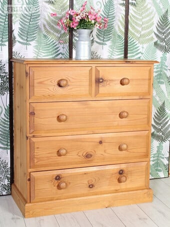 UK Delivery - Farmhouse Pine Chest Of Drawers Clean Condition