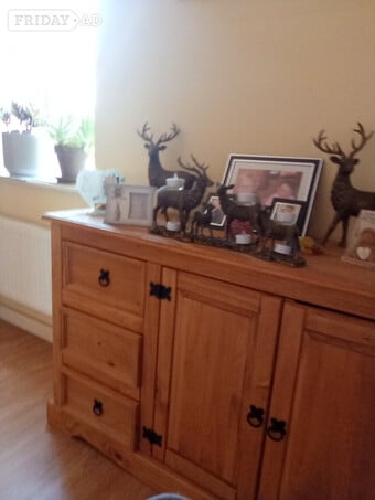 Corner unit ; TV stand, book shelf  sideboard  television  microw
