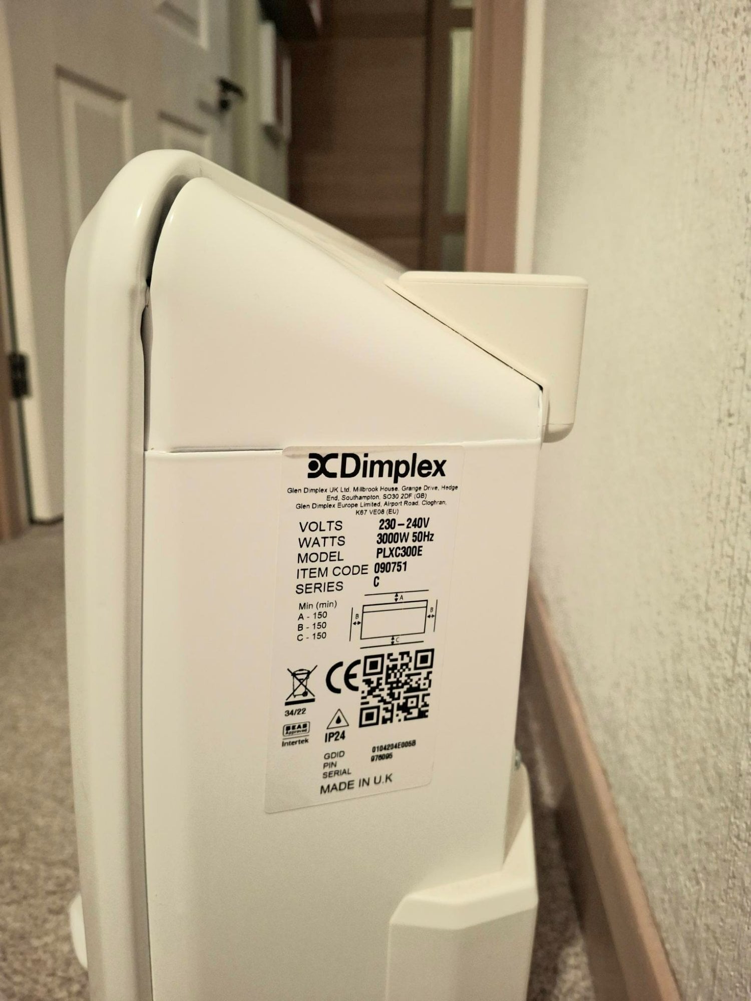 Newhaven Dimplex PLXC300E Panel Heater