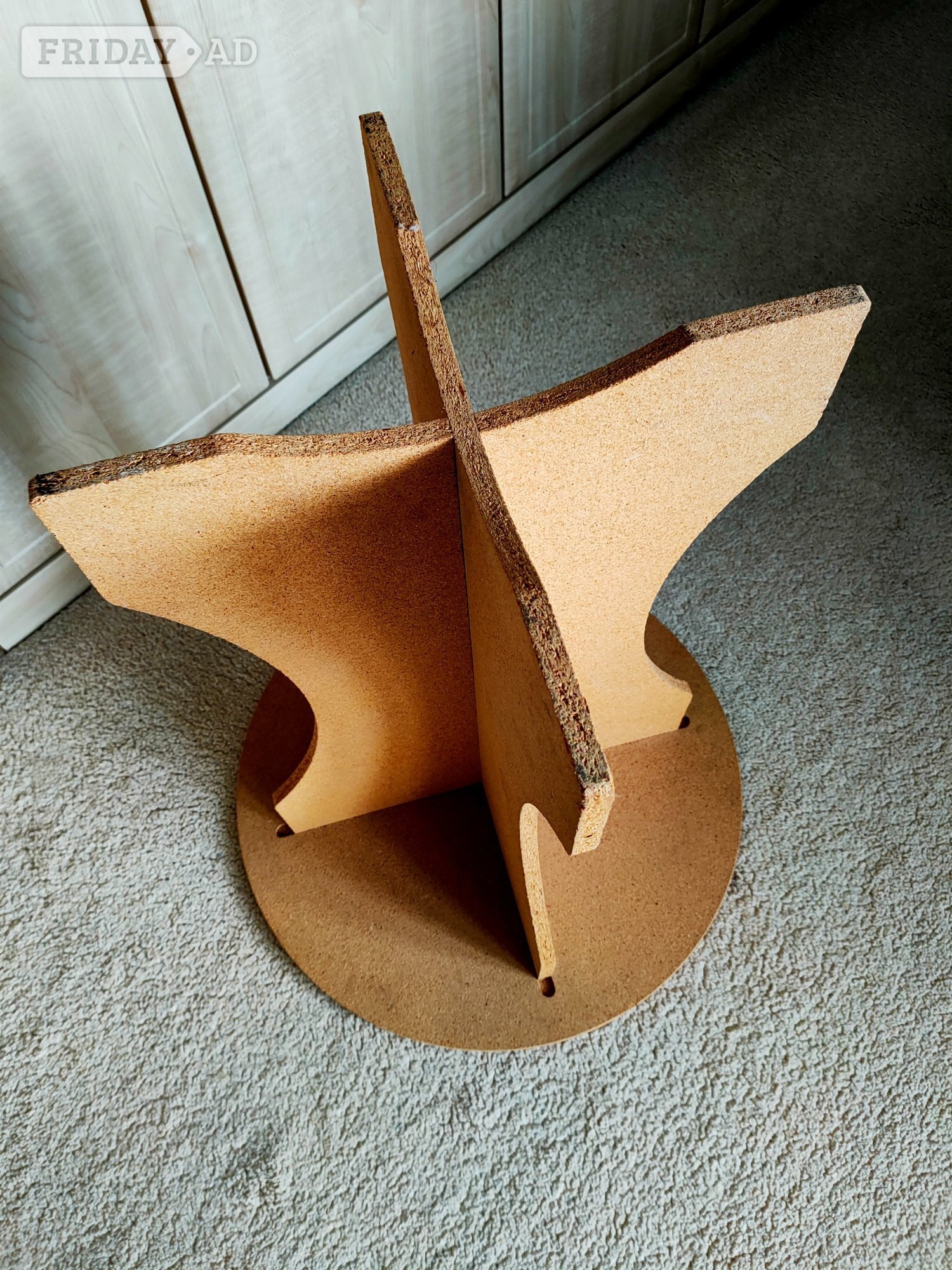 2 Chip board side tables, £5 for the pair