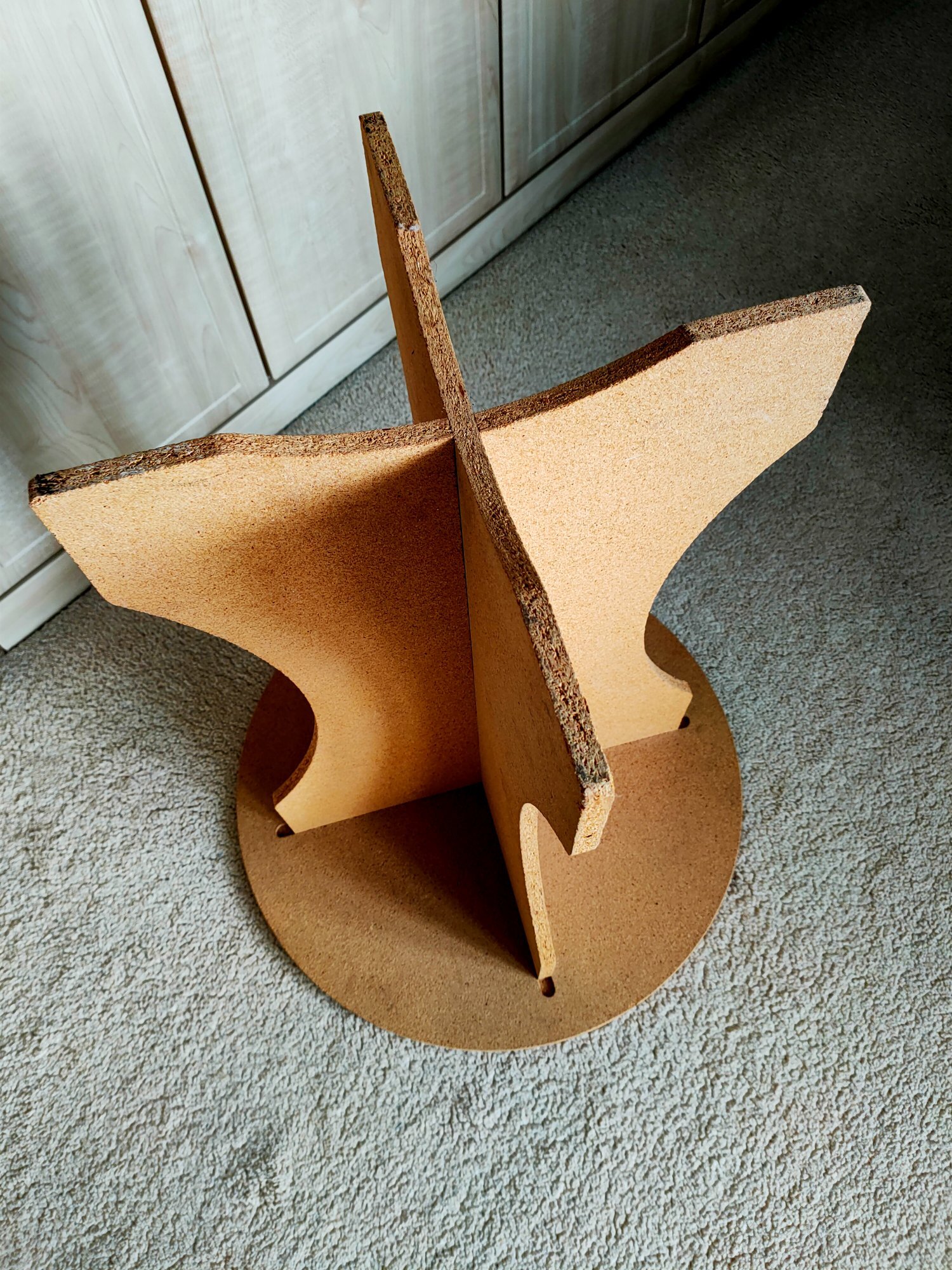 2 Chip board side tables, £5 for the pair