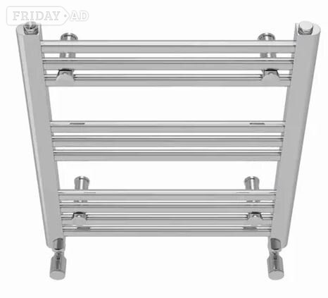 Heizmann 600mmX500mm Straight Heated Chrome Towel Rail Radiator.  - Heating & Cooling in Lewisham