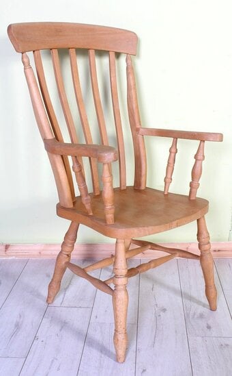 Delivery options -Solid Beech Grandfather Chair Light In Colour L