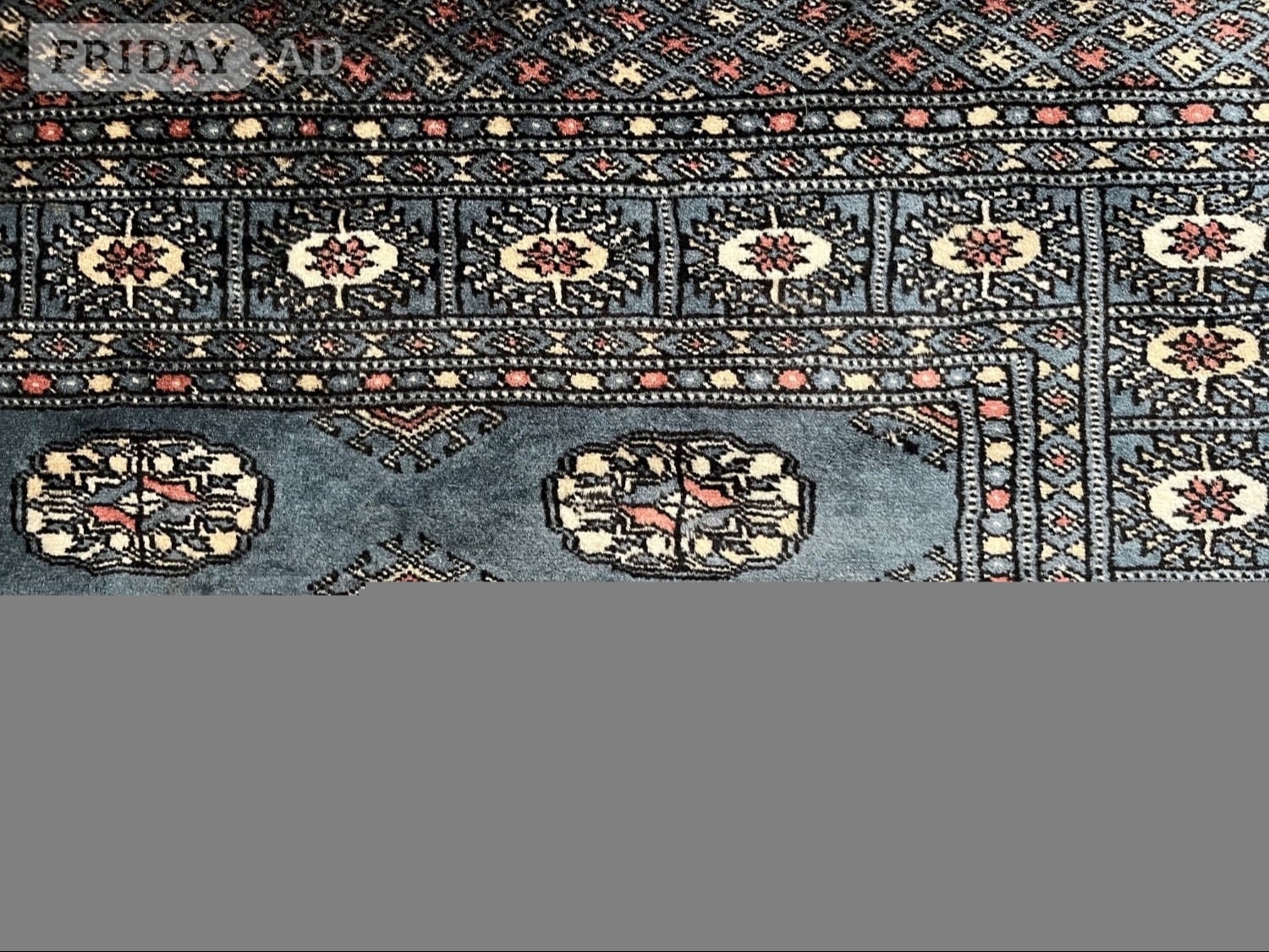 Wokingham Bokhara Design Rug in Blue