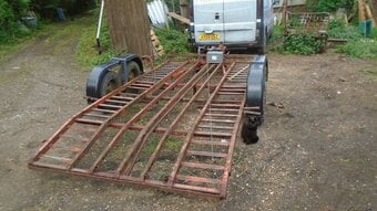 Car Traailer 16 ft bed 6ft wide between wheels With winch