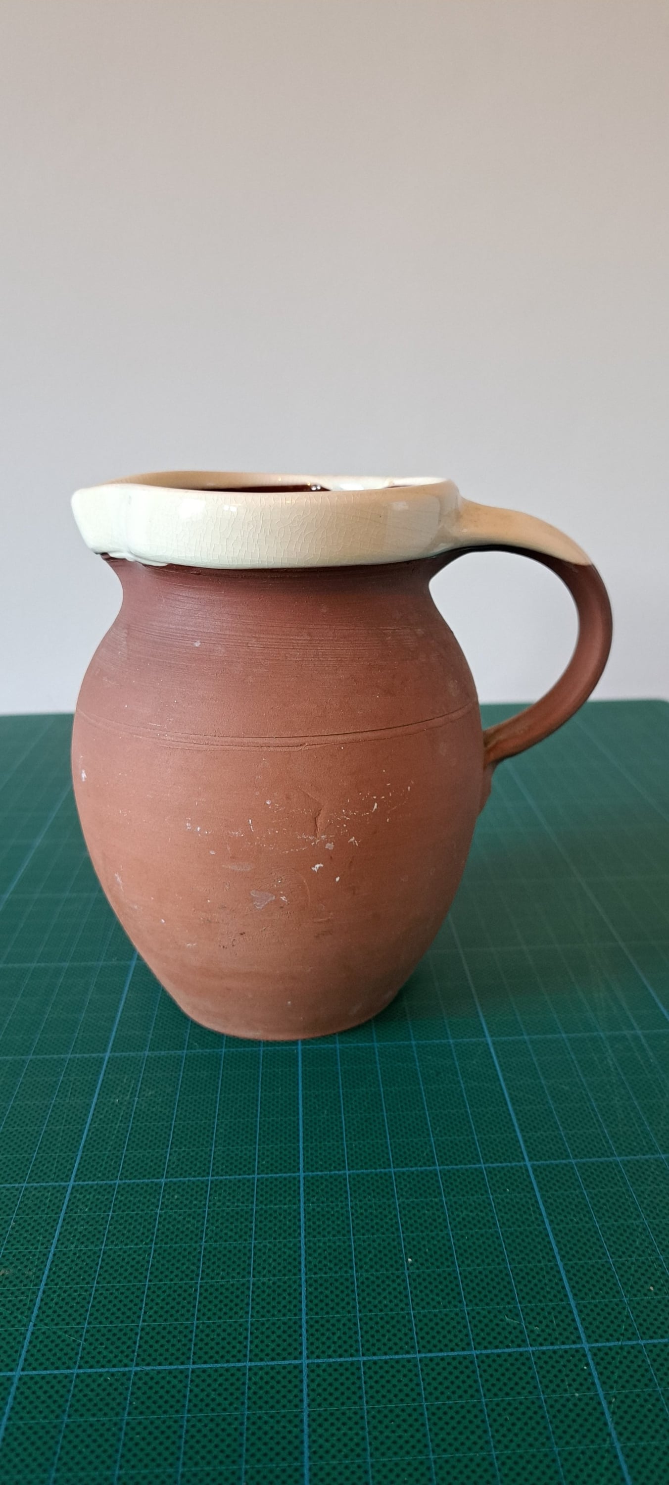 EARLY ROYAL BARUM WARE TERRACOTTA JUG BRANNAN DEVON KITCHENALIA  in Hartley Wintney