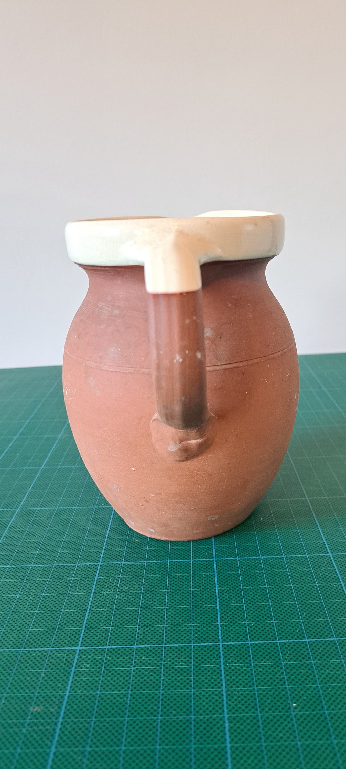 Hartley Wintney EARLY ROYAL BARUM WARE TERRACOTTA JUG BRANNAN DEVON KITCHENALIA 
