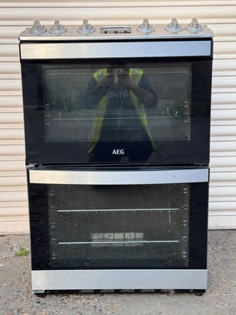 AEG gas cooker 60cm fsd stainless steel double oven 3 months warr
