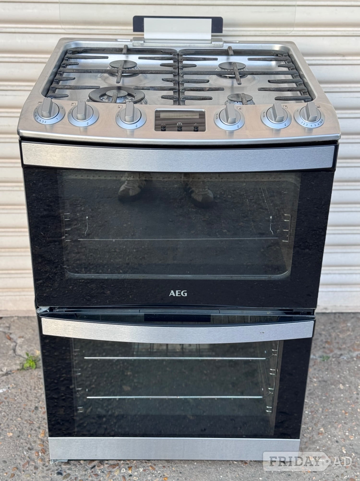 AEG gas cooker 60cm fsd stainless steel double oven 3 months warr - Home Appliances