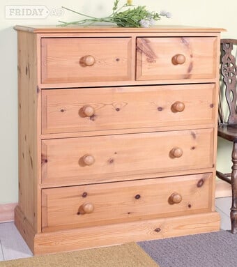 UK Delivery - Farmhouse Pine Chest Of Drawers Clean Condition