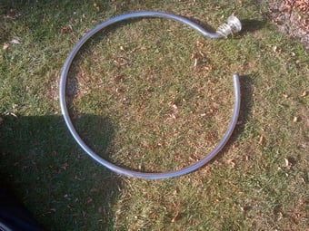 Chrome  circular shower curtain rail