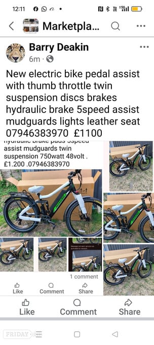Electric bike new twin suspention