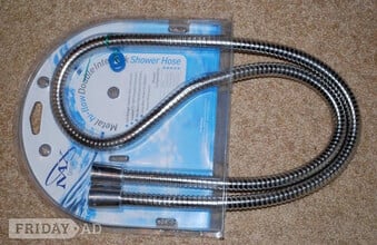Chrome effect flexible shower hose