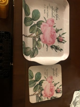 Cup of tea tray and place mat
