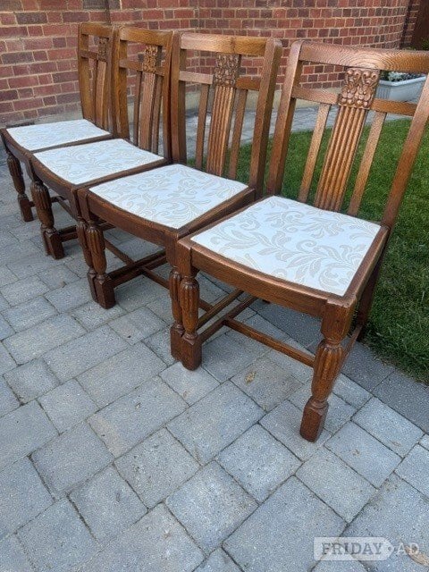 Antique dining chairs, 