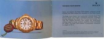 Rolex Yacht-master, owners instruction booklet only, in Italian language.