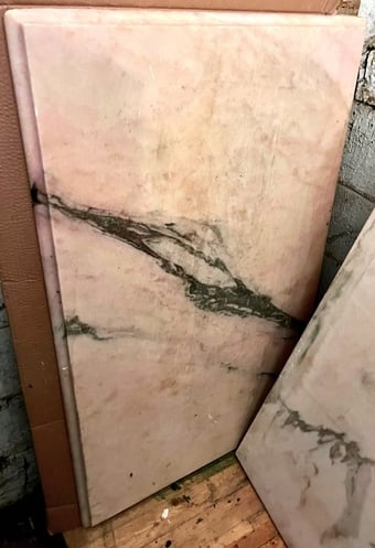 Marble Table Tops  Rose Coral /Black Grey Variegated ( 3 )