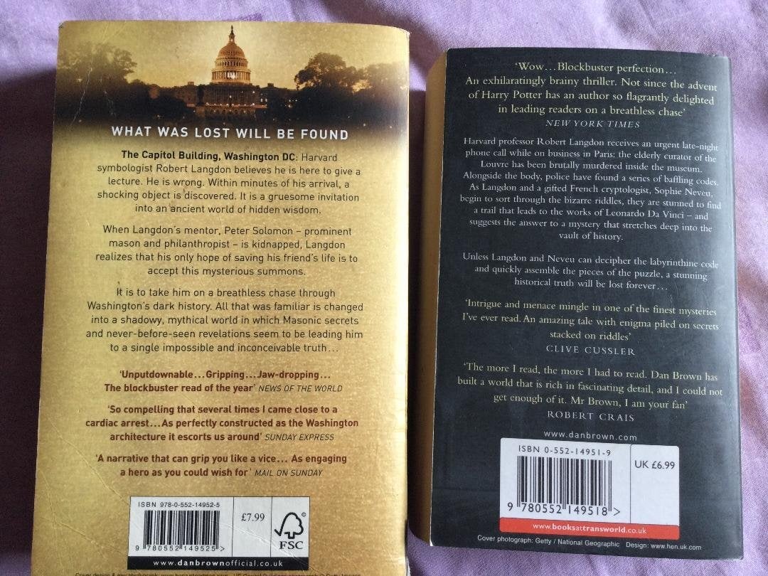 2 DAN BROWN books