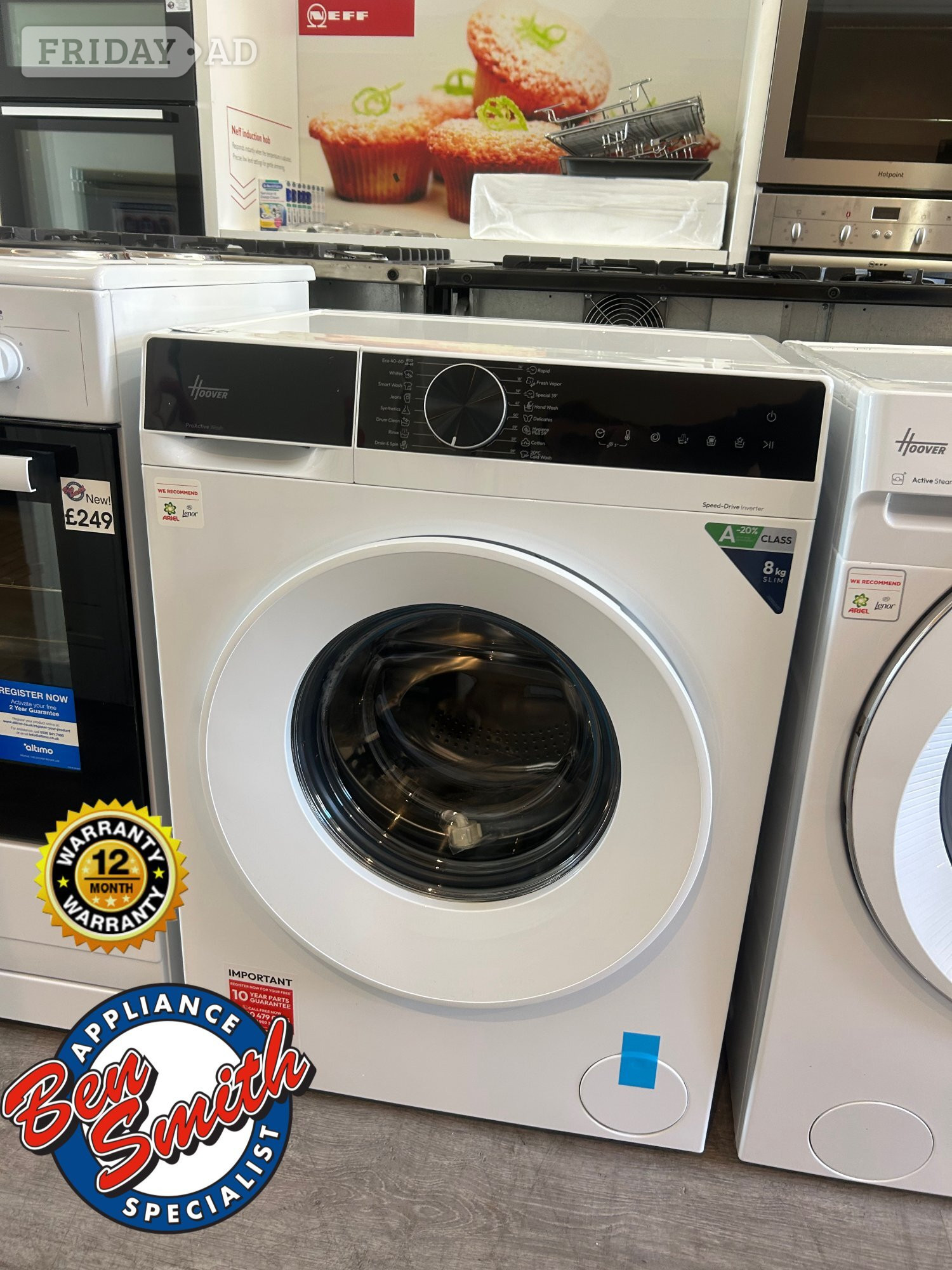 HOOVER 8KG WASHING MACHINE BRAND NEW in St. Leonards-On-Sea