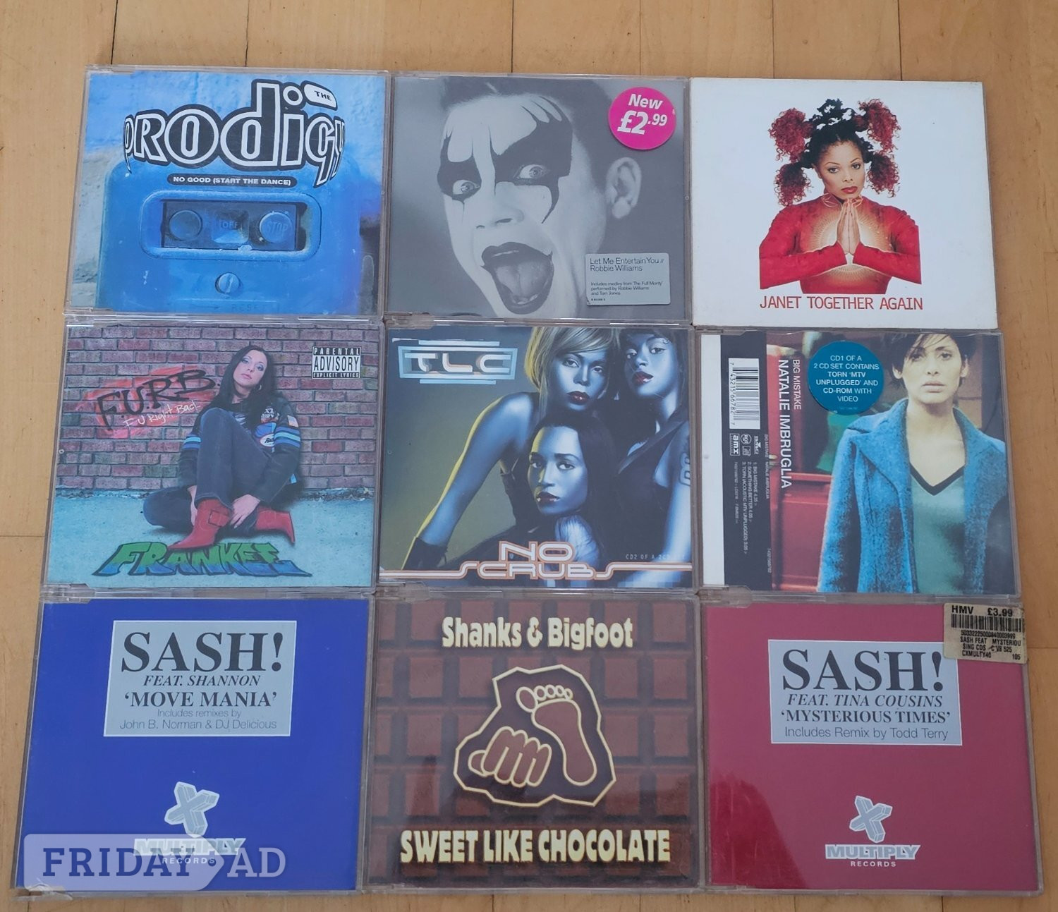 Box of Used CD's - mixed genre's Album's & Single's - Movies, Games, Books & Music