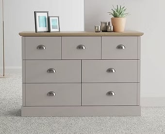 KENDAL 4+3 DRAWER CHEST -GREY