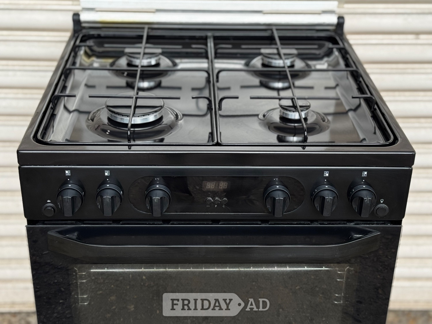 Hotpoint gas cooker 60cm fsd black double oven 3 months warranty - Home Appliances in Romford