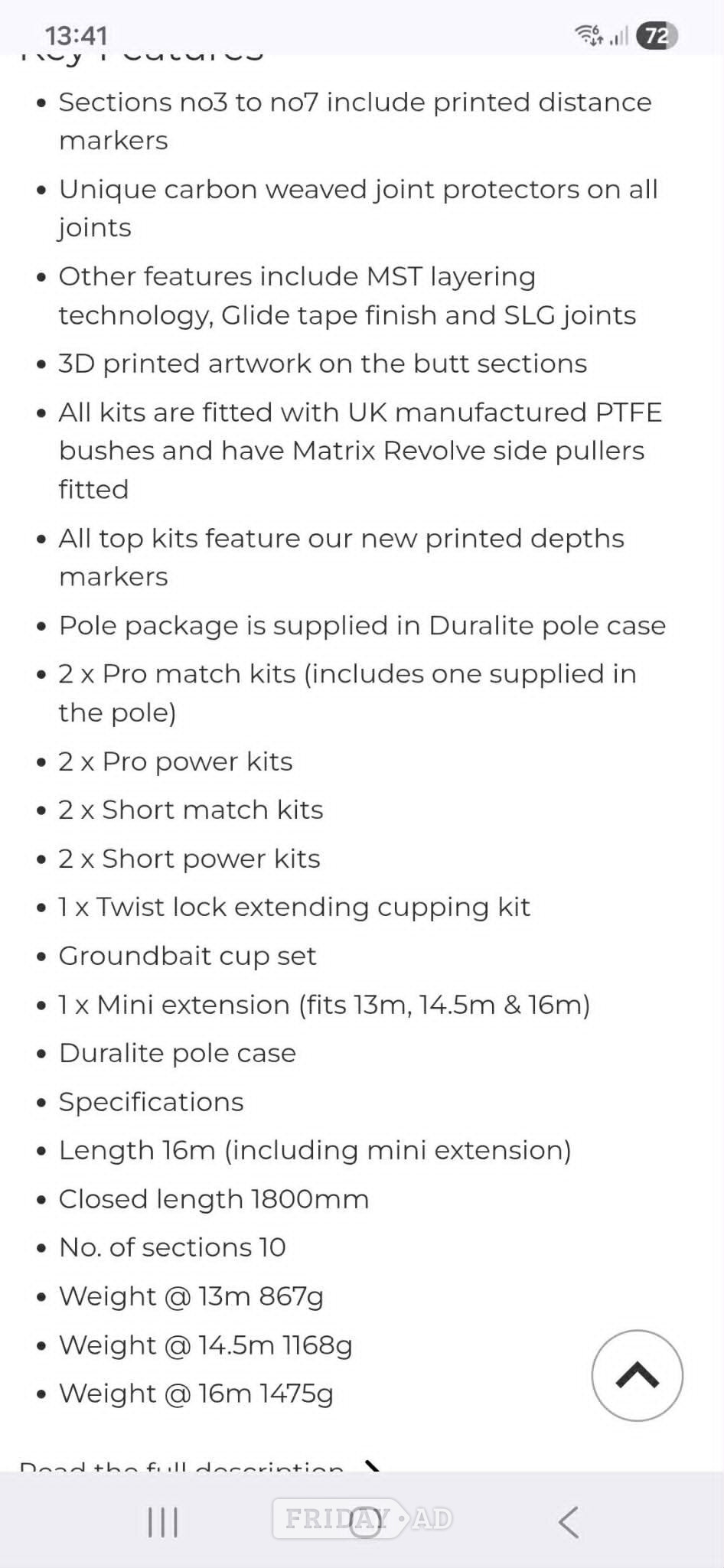 Northampton new 16 matrix xtr500 pole 