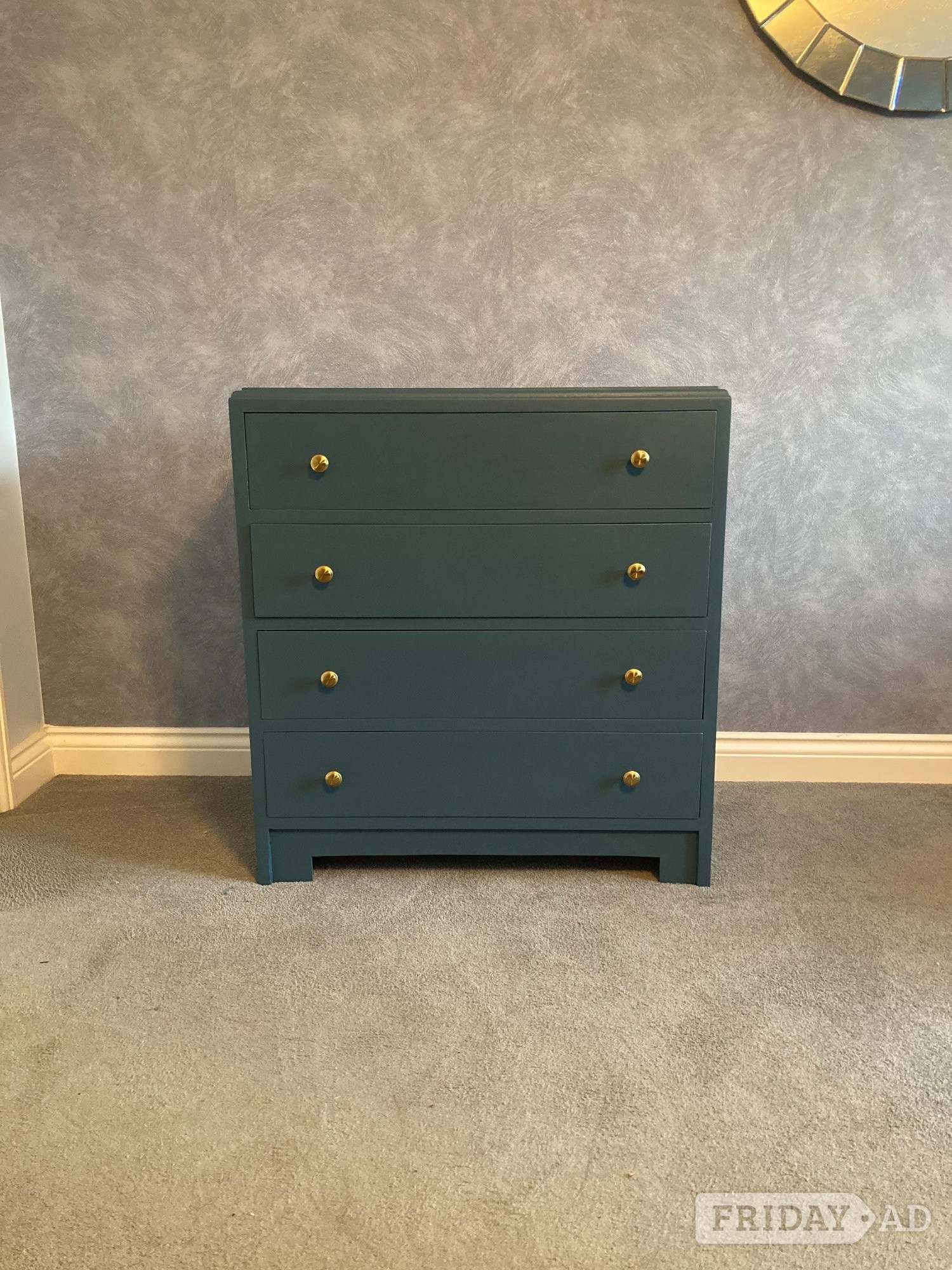 Refinished Teal Chest Of Drawers - Furniture in Eastbourne