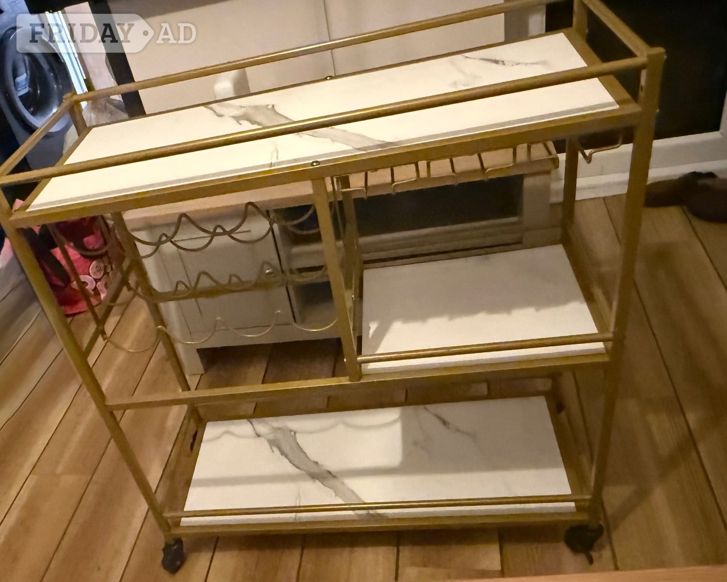 Brighton Gold Bar Cart Drinks Trolley – Great Condition