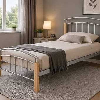 SINGLE - TETRAS WOOD/ METAL BEDFRAME