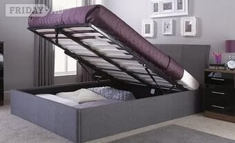 ASCOT SINGLE FABRIC OTTOMAN BEDSTEAD
