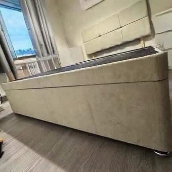 SINGLE - SIDE LIFT DIVAN OTTOMAN WITH 24 INCH DESIGN HEADBOARD