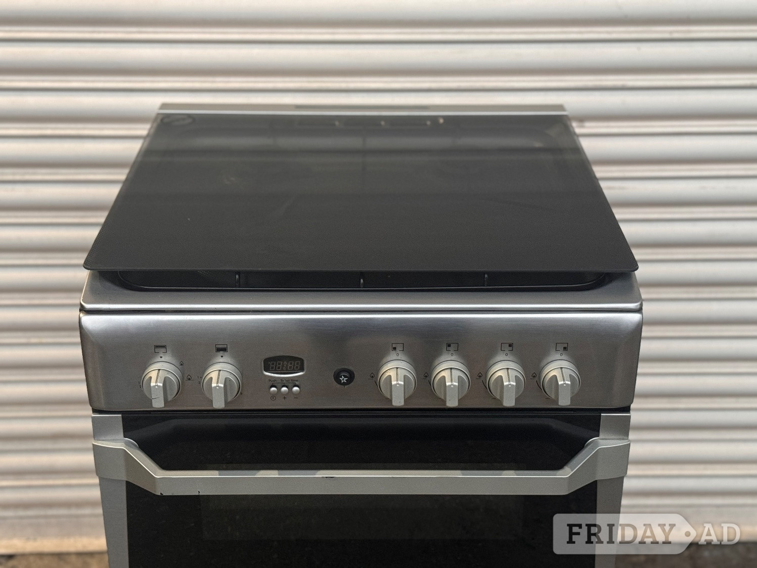 Romford Indesit gas cooker 60cm fsd double oven stainless steel 3 months 