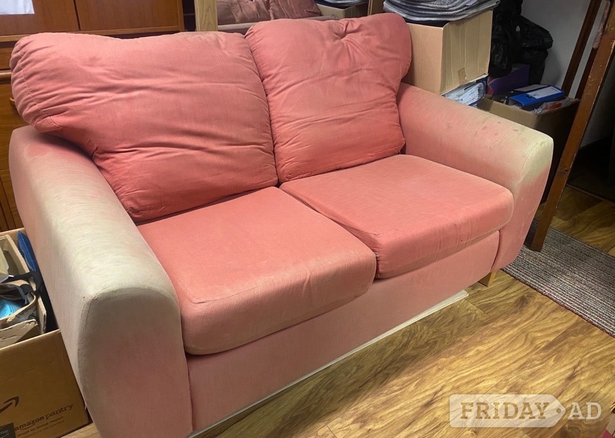 Two seater sofa with fire label for sale  in Heathfield