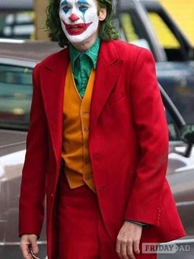 Joaquin Phoenix Joker Red Tuxedo Suit in Gerrards Cross