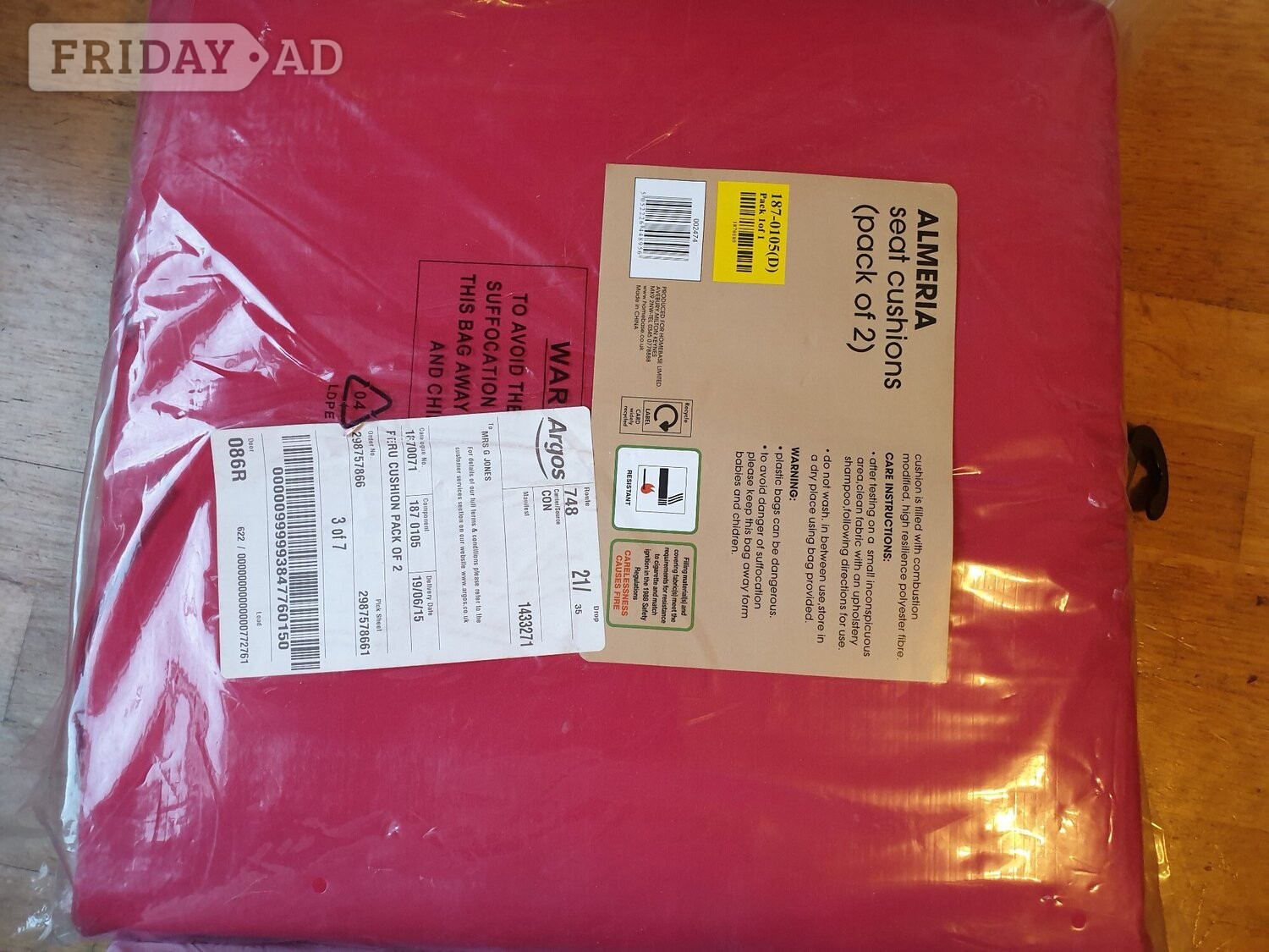 Luxury Red Seat Pad Cushions Chair Cushions - Home Decor in Bangor