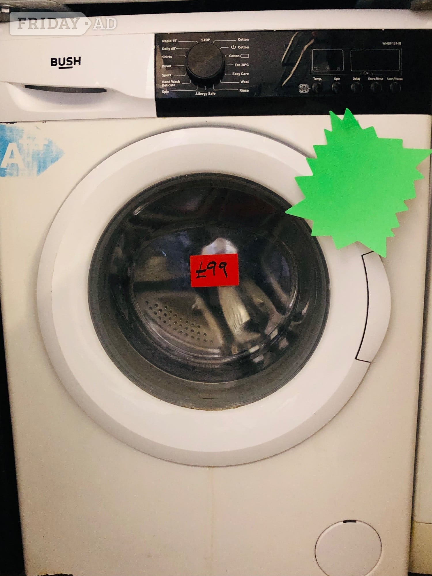 Bush 10KG load washing machine with large size drum. in Bicester