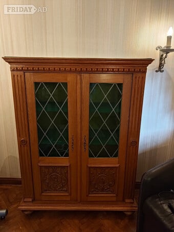 Wooden Glazed  (green) Bookcase Display cabinet